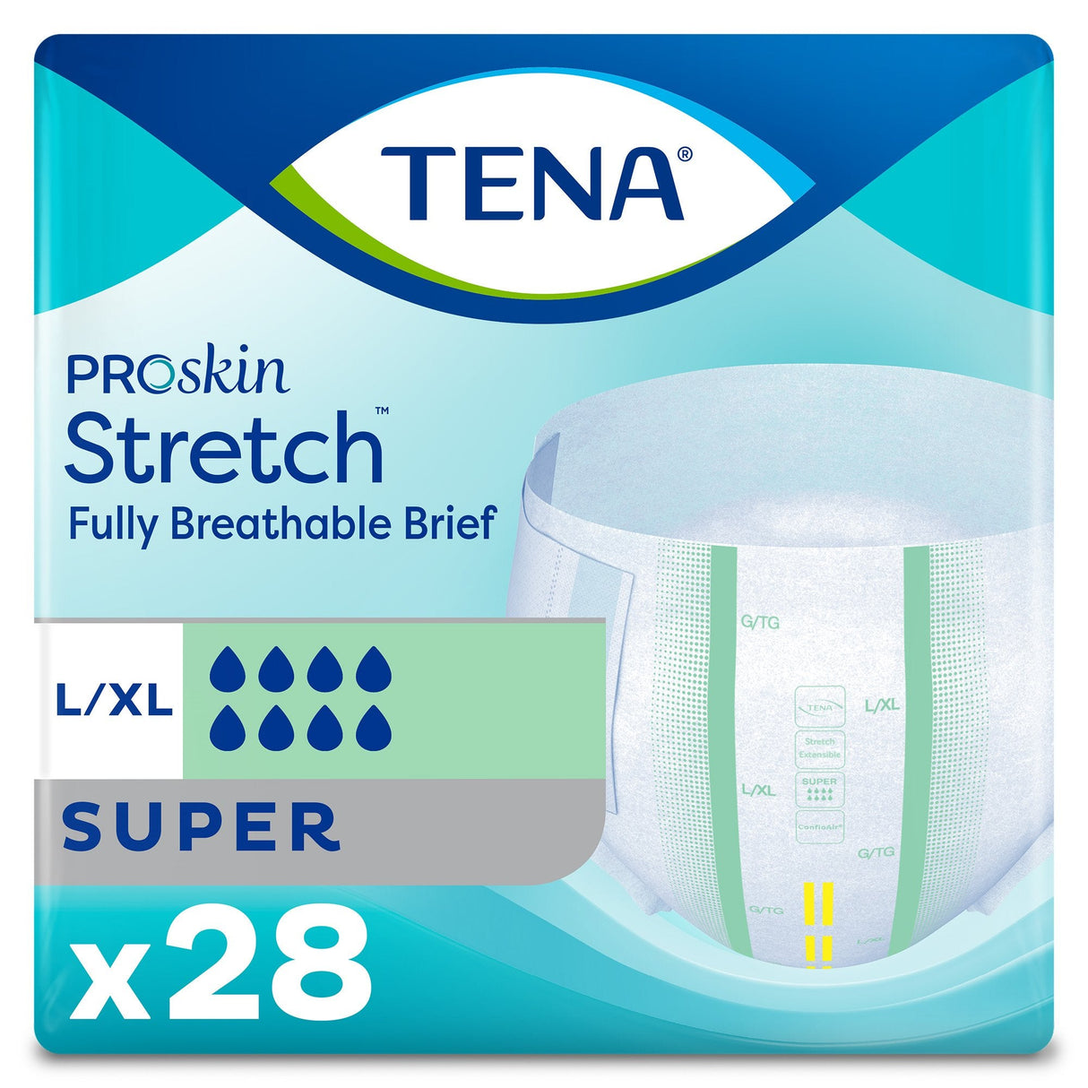 TENA ProSkin Stretch™ Super Adult Incontinence Brief - Medical Supply Surplus