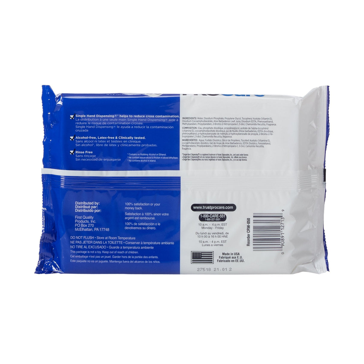 ProCare™ Personal Cleansing Wipe - Case of 600 - Medical Supply Surplus