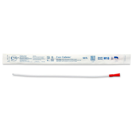 Cure Catheter® Straight Tip Uncoated PVC 16 Inch Urethral Catheter - Box of 30 - Medical Supply Surplus