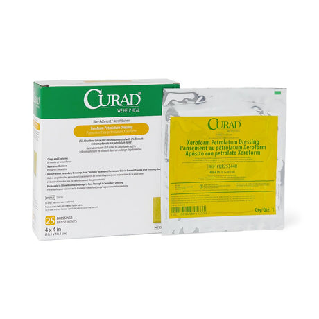 Curad® Xeroform Sterile Non-Adherent Petrolatum Gauze Dressing - Box - Medical Supply Surplus