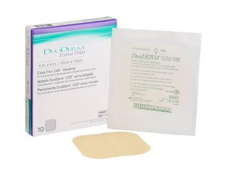 DuoDERM® Extra Thin Hydrocolloid Dressing 4" x 4" - 187955 - Medical Supply Surplus