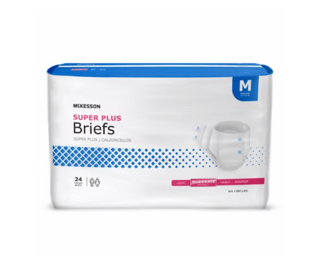 McKesson Super Plus Moderate Absorbency Incontinence Briefs - Medical Supply Surplus