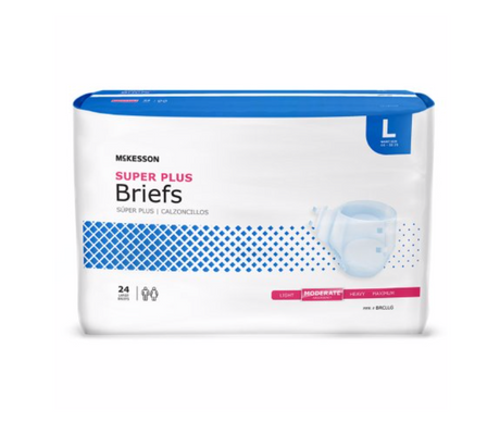 McKesson Super Plus Moderate Absorbency Incontinence Briefs - Medical Supply Surplus