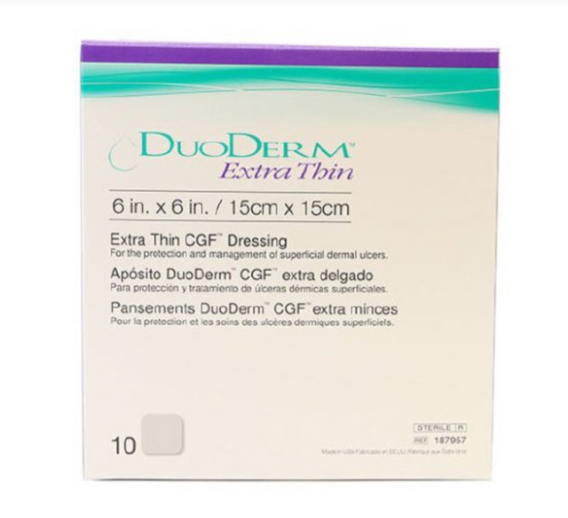 DuoDERM® Extra Thin Hydrocolloid Dressing 6" x 6" - 187957 - Medical Supply Surplus