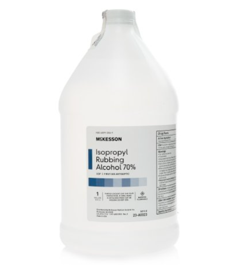 Isopropyl 70% Rubbing Alcohol - Gallon Bottles - Case of 4 - Medical Supply Surplus