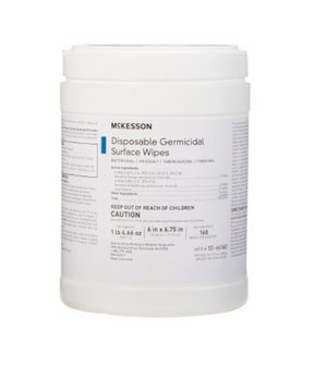 Disposable Germicidal Surface Disinfectant Wipe -  160/Container - Medical Supply Surplus