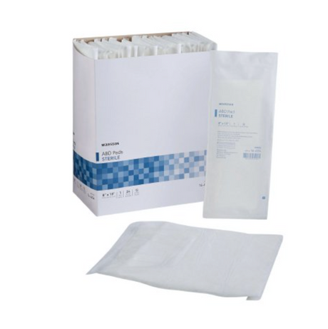 McKesson Nonwoven Sterile Abdominal Pads 8" x 10" - 16-4254 - Medical Supply Surplus