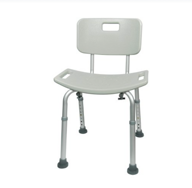 McKesson Aluminum Frame Bath Bench with Removable Backrest - Medical Supply Surplus