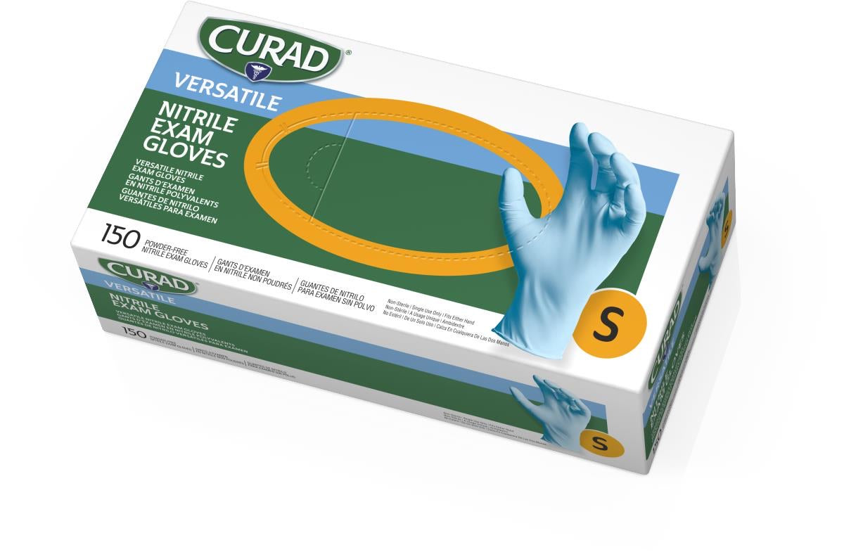 Curad Nitrile Exam Gloves - Latex Free & Powder Free -10 boxes/Case - Medical Supply Surplus